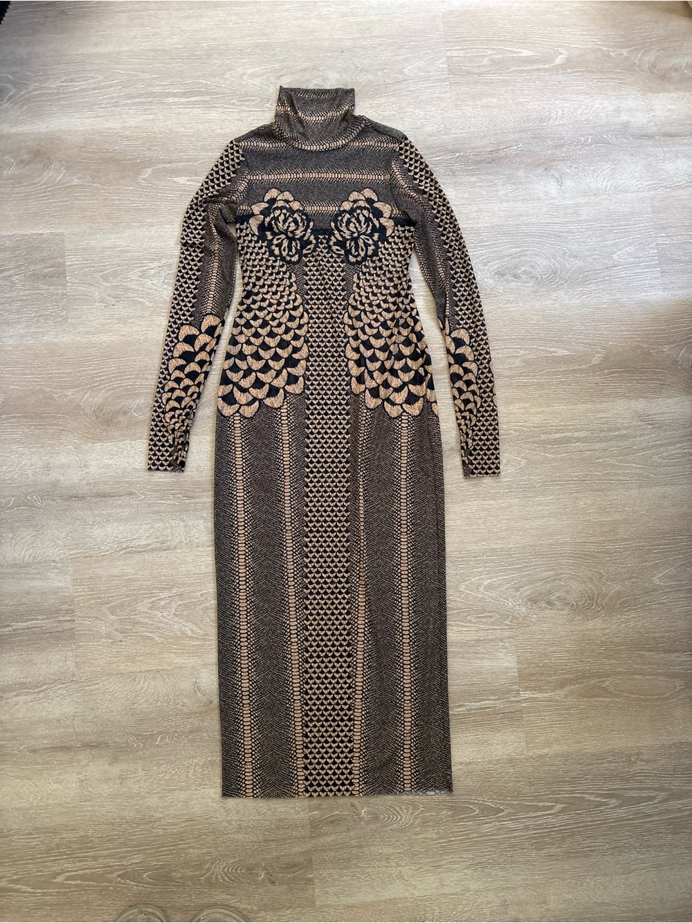 AFRM L/S Sheer Midi Dress : Sz L